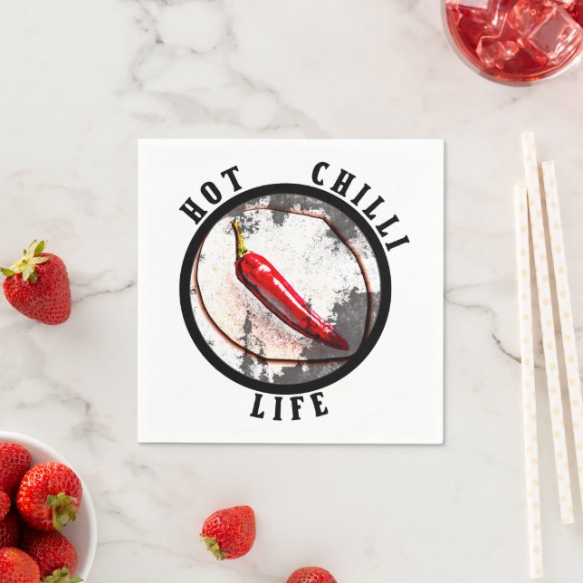 Hot chilli life napkins (Insitu)