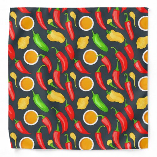 Hot Chilli Peppers Pattern Bandana