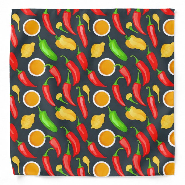 Hot Chilli Peppers Pattern Bandana (Front)
