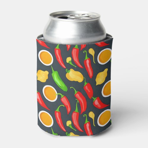 Hot Chilli Peppers Pattern Can Cooler