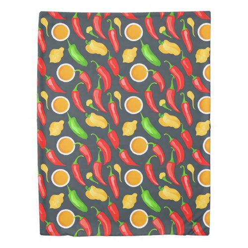 Hot Chilli Peppers Pattern Duvet Cover