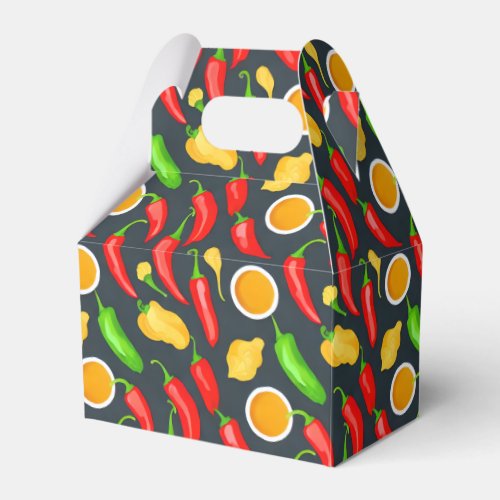 Hot Chilli Peppers Pattern Favor Boxes