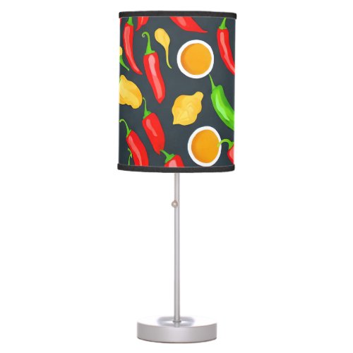 Hot Chilli Peppers Pattern Table Lamp