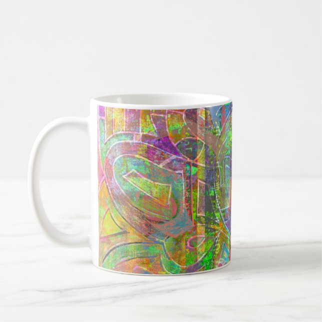 "Hot Chinese Food" abstract art coffee mug  (Left)