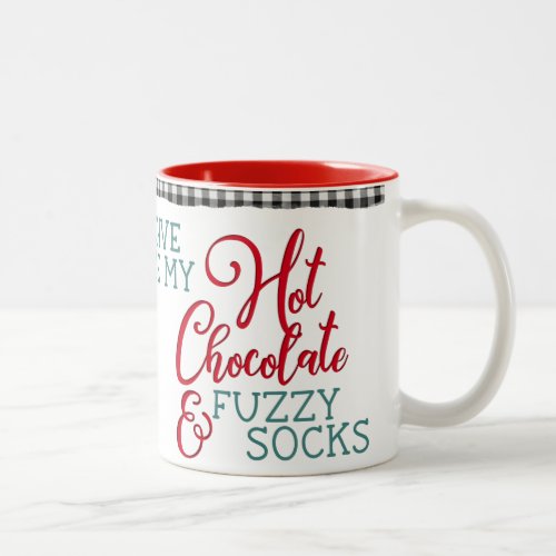 Hot Chocolate And Fuzzy Socks Mug