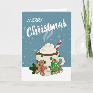 Hot Chocolate and Gingerbread Cookies - Christmas Card