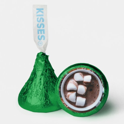 Hot chocolate and marshmallows cocoa hersheys kisses