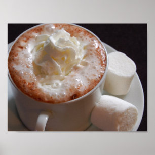 Hot chocolate and marshmallows poster