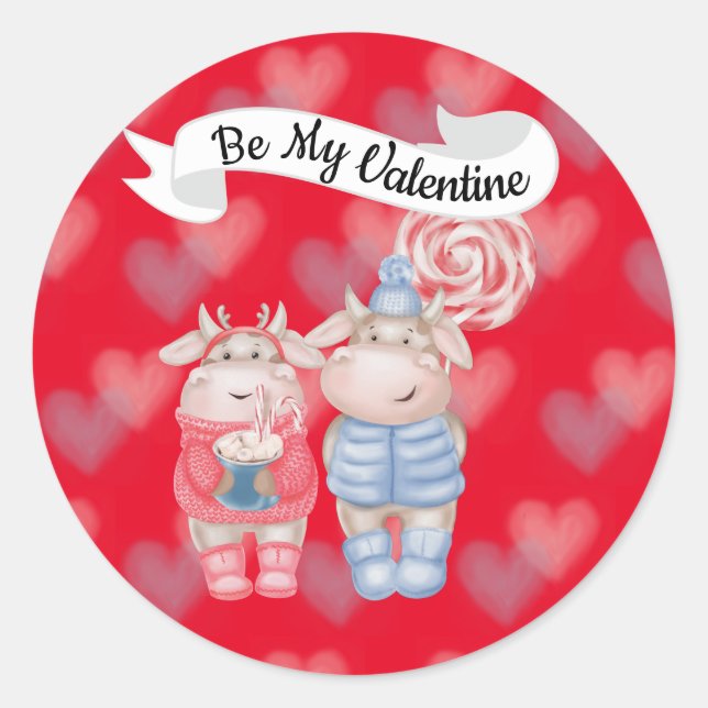 Hot Chocolate And Peppermint Candy Round Sticker (Front)