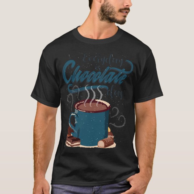 Hot chocolate artwork for chocolate day. T-Shirt (Front)