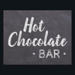 Hot Chocolate Bar - Chalkboard etching Faux Canvas Print<br><div class="desc">Going with a faux canvas allows you to have a custom made signage. Hot Chocolate bar stations are such a cute idea and adding a custom sign makes it more fun.</div>