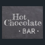Hot Chocolate Bar - Chalkboard writing Faux Canvas Print<br><div class="desc">Going with a faux canvas allows you to have a custom made signage. Hot Chocolate bar stations are such a cute idea and adding a custom sign makes it more fun.</div>