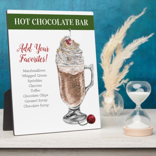 Hot Chocolate Bar Drink Plaque