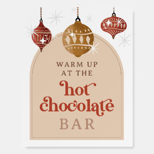 Hot Chocolate Bar Retro Bauble Christmas Bridal Foam Board