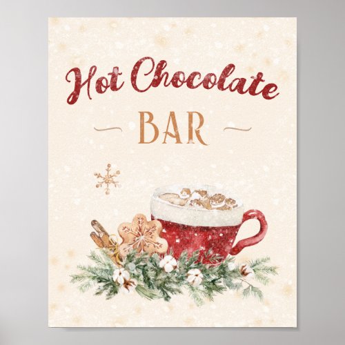 Hot Chocolate Bar Station DIY Idea Christmas Party Poster