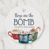 Hot Chocolate Bomb Boy Baby Shower Favor Tag