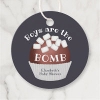 Hot Chocolate Bomb Boy Baby Shower Favor Tag