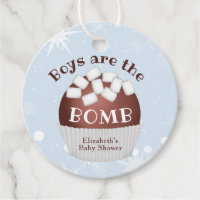 Hot Chocolate Bomb Boy Baby Shower Favor Tag