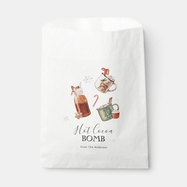 Hot Chocolate Bomb  Favor Bag (Front)