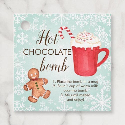 Hot Chocolate bomb Favor Tag