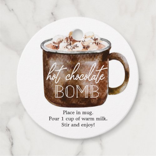 Hot Chocolate Bomb Favor Tag Instructions