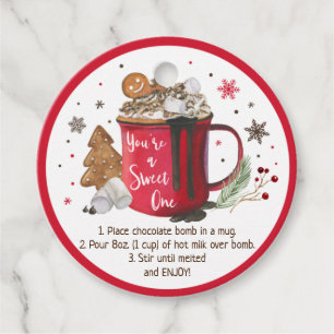 Hot Chocolate Bomb Hot Cocoa Bomb Instruction Favor Tags