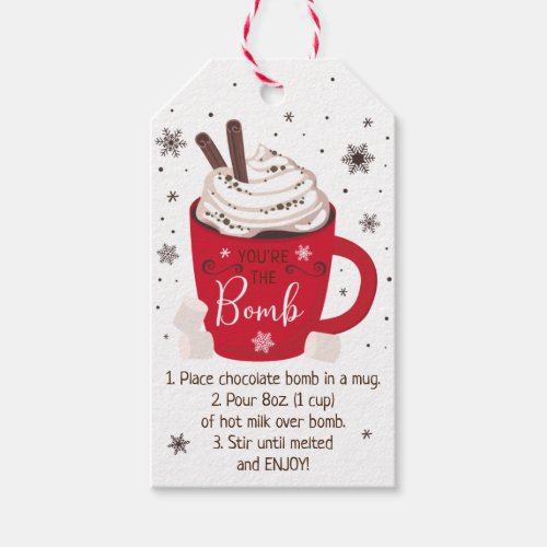 Hot Chocolate Bomb Hot Cocoa Bomb Instruction Gift Tags