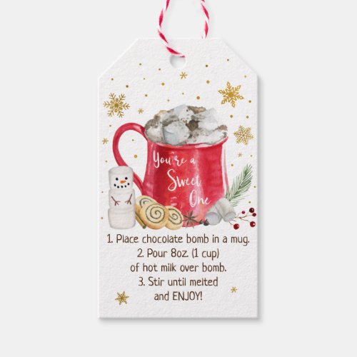 Hot Chocolate Bomb Hot Cocoa Bomb Instruction Gift Tags