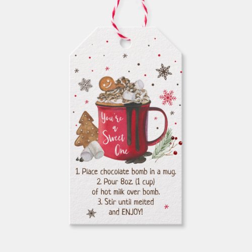 Hot Chocolate Bomb Hot Cocoa Bomb Instruction Gift Tags