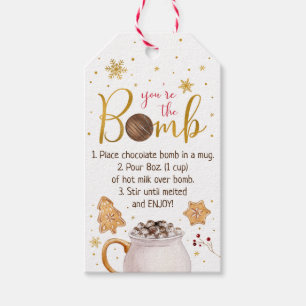 Hot Chocolate Bomb Hot Cocoa Bomb Instruction Gift Tags
