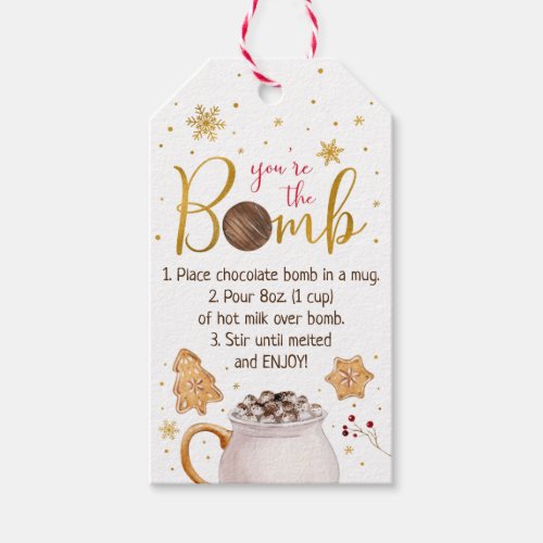 Hot Chocolate Bomb Hot Cocoa Bomb Instruction Gift Tags