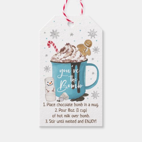 Hot Chocolate Bomb Hot Cocoa Bomb Instruction Gift Tags