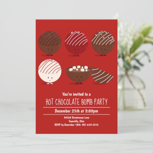 Hot Chocolate Bomb Party Invitation