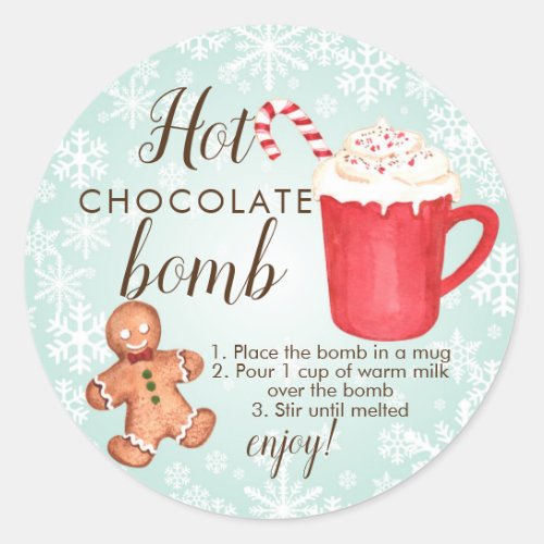 Hot chocolate bomb sticker