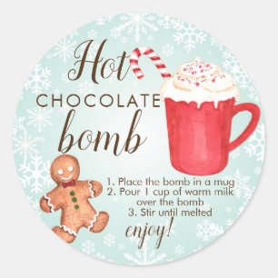 Hot chocolate bomb sticker