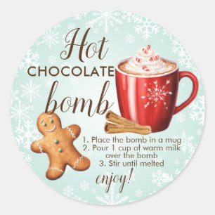 Hot chocolate bomb sticker
