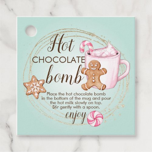 Hot chocolate bomb tag