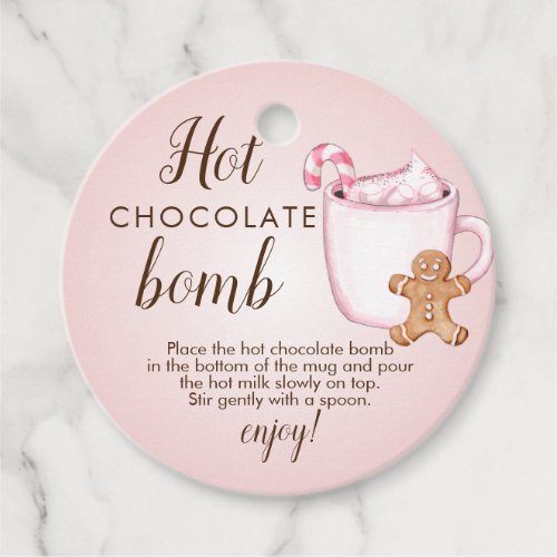 Hot chocolate bomb tag