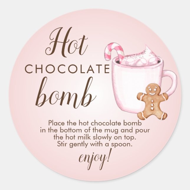 Hot chocolate bomb tag (Front)