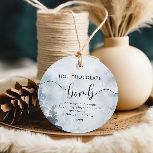 Hot chocolate bomb tag Winter forest cocoa bomb  Favor Tags