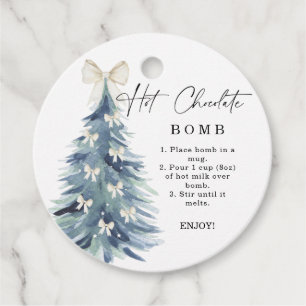 Hot chocolate bomb tag.Winter hot cocoa bomb Favor Tags
