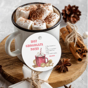 Hot chocolate bomb tag. Winter hot cocoa bomb Favor Tags
