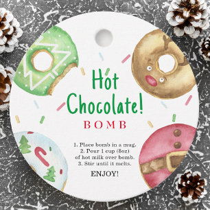 Hot chocolate bomb tag.Winter hot cocoa bomb Favor Tags