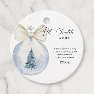 Hot chocolate bomb tag.Winter hot cocoa bomb Favor Tags