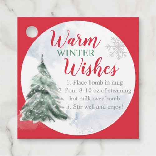 Hot Chocolate Bomb Tags Winter Wishes Tree Cocoa