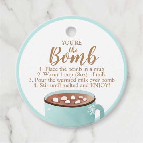 Hot Chocolate Bomb Tags Youre the Bomb Cocoa