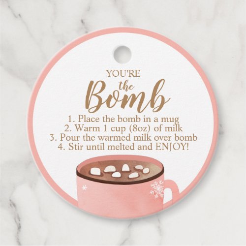 Hot Chocolate Bomb Tags Youre the Bomb Cocoa