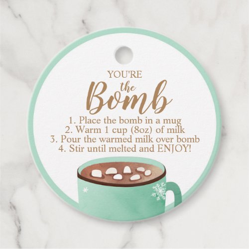 Hot Chocolate Bomb Tags Youre the Bomb Cocoa