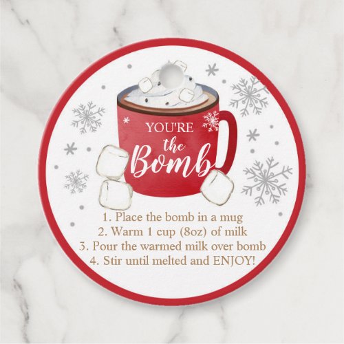 Hot Chocolate Bomb Tags You're the Bomb Cocoa