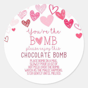 Hot Chocolate Bomb Valentine Tag